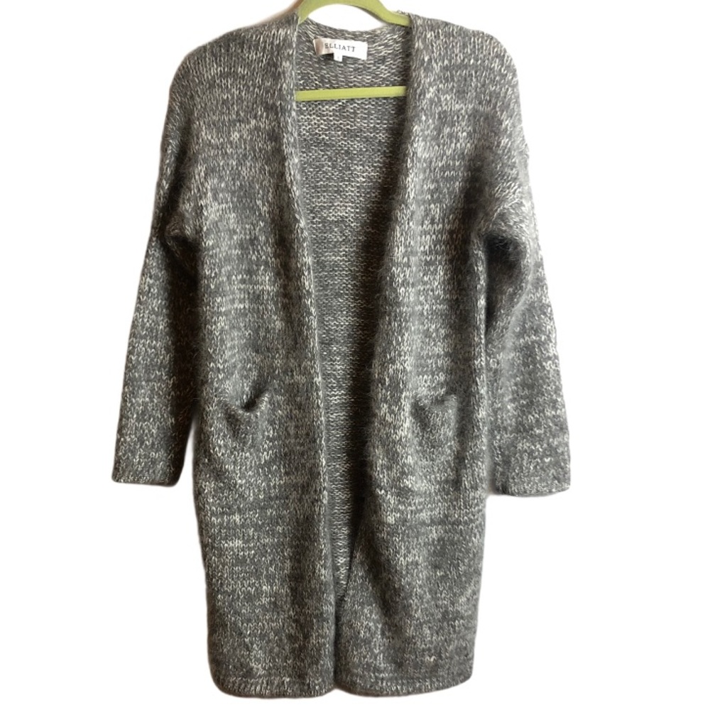 Elliatt Gray and White Open Cardigan